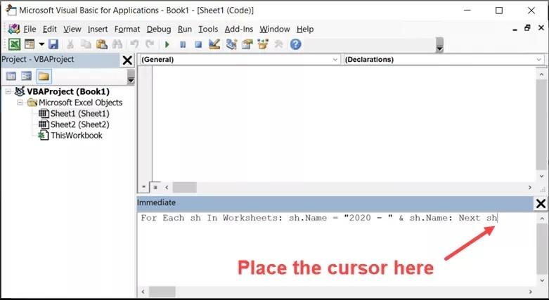 Hướng dẫn cách đổi tên các Sheets trong Excel